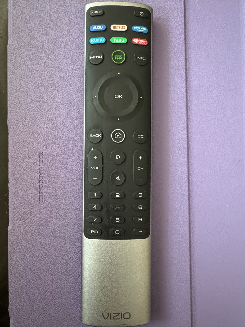 Vizio Black and Silver Streaming Remote with App Shortcuts
